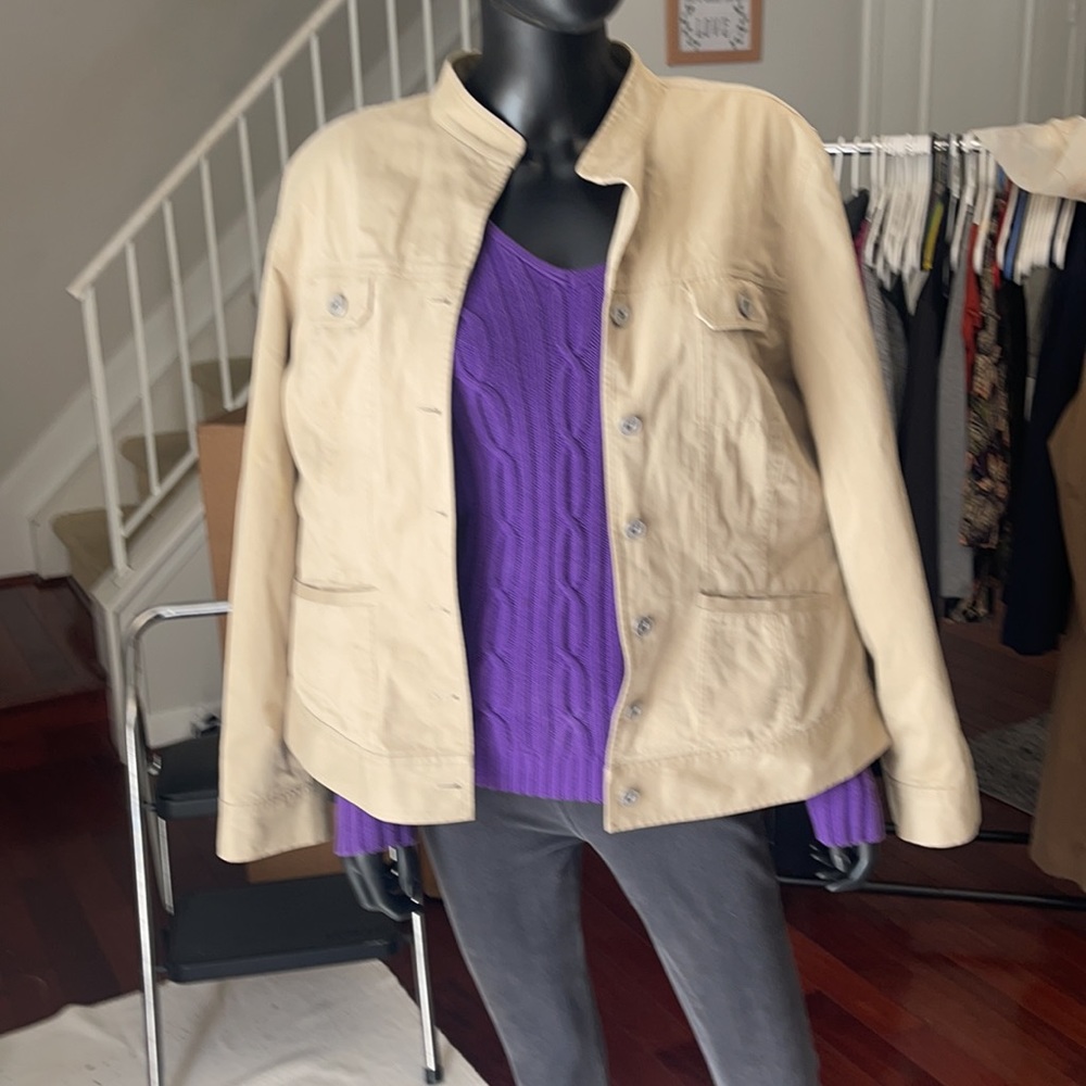 Cream color Nordstrom lightweight XL jacket - Picture 4 of 5
